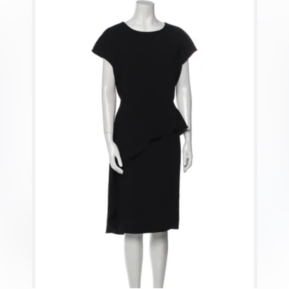 Rickie Freeman for Teri Jon asymmetric ruffle dress 13335